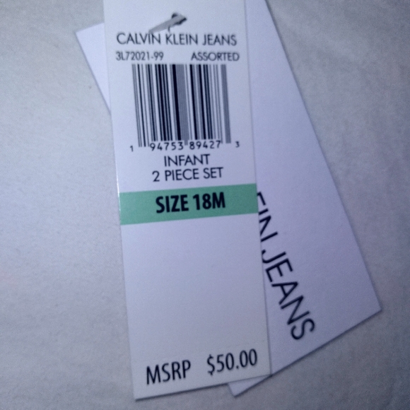 Calvin Klein Boys Infant 2pc Jogger Set - Picture 4 of 4